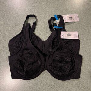 Playtex Secrets Ultra Soft Black Bras, 38DDD - Set of 2